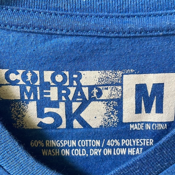 🏃🏻‍♀️ COLOR ME RAD SIZE MEDIUM BLUE TEE SHIRT - Picture 3 of 7